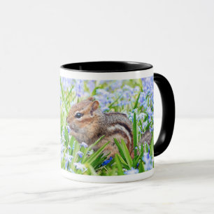 Mug Cute écureuil avec Fleur sauvage - Inspiré par la