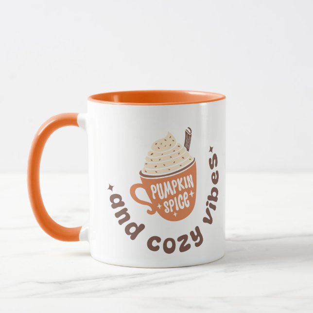 Mug Cute Fall Pumpkin Spice and Cozy vibes  (Gauche)