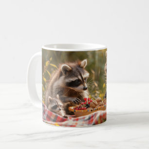 Mug Cute famille raccoon avec pique-nique