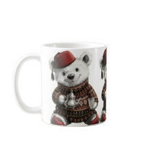 Cute Fez Hat Teddy in Cozy Winter Sweater