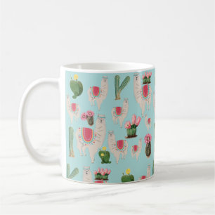 Mug Cute Fiesta Llama & Cactus Motif