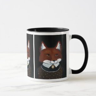 Mug Cute Fox American Gothic parodie sa nature boisée