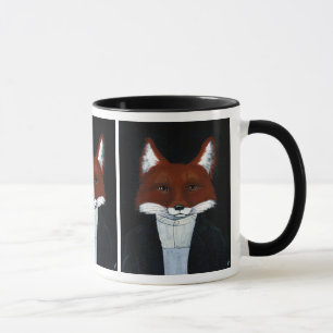 Mug Cute Fox American Gothic parodie sa nature boisée
