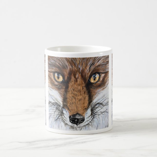 Mug Cute Fox Wildlife Nature Portrait Aquarelle (Centre)