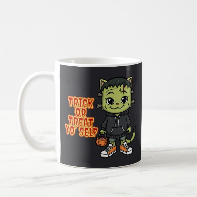Mug Cute Frankenstein Chat Monster - Kawaii Hall Éffra (Gauche)