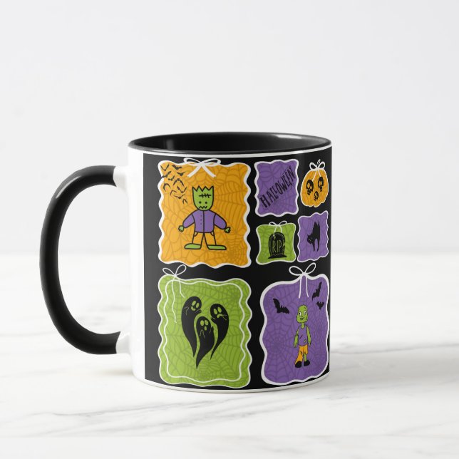 Mug Cute Frankenstein et Zombie Halloween (Gauche)
