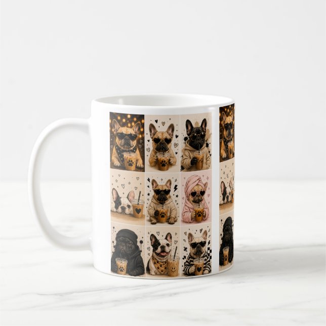 Mug Cute French Bulldog Coffee Collection – Aesthetic  (Gauche)