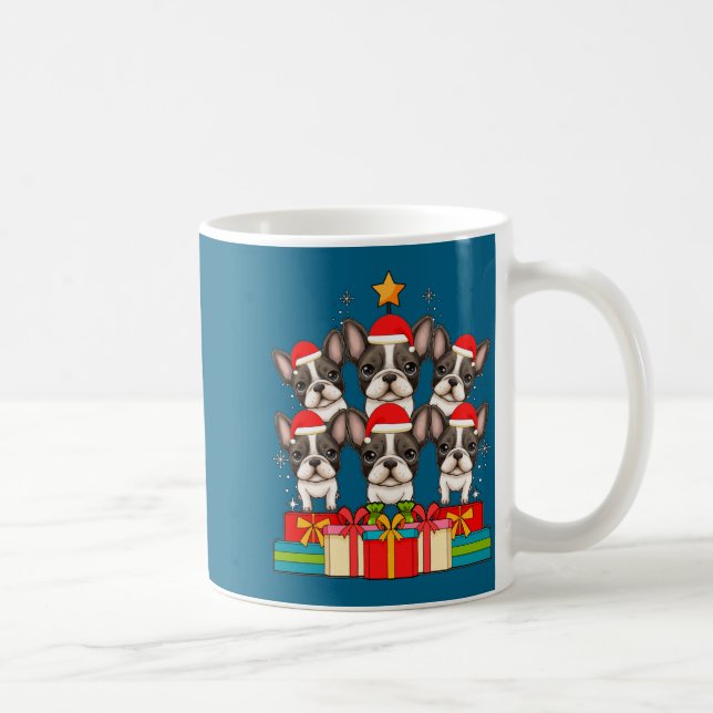 Mug Cute French Bulldog Le Frenchie Christmas Tree Xma (Droite)