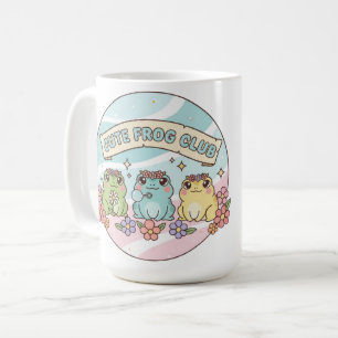 Mug Cute Frog Club – Grenouilles Kawaii Pastel Floral