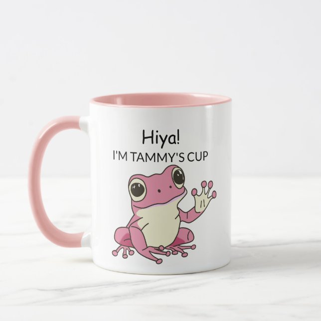 Mug Cute Frog Green et Lime Funny (Gauche)