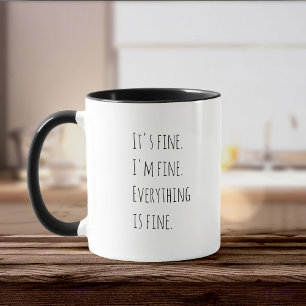 Mug Cute Fun Tout est fin Moderne Typographie Chic