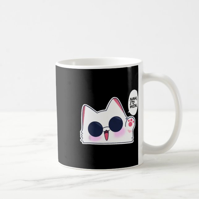 Mug Cute Funny Chat Funny Anime meme Nah Je gagnerais  (Droite)