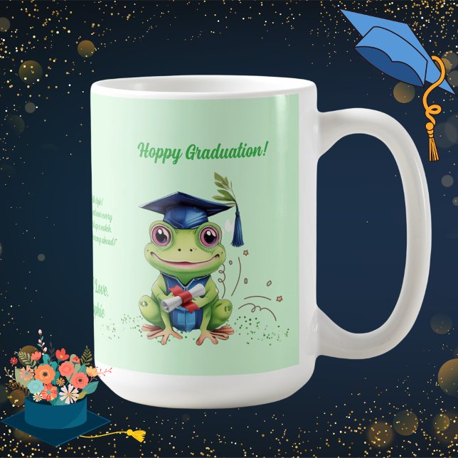 Mug Cute Funny Frog Message photo Graduation Cadeau (Créateur téléchargé)