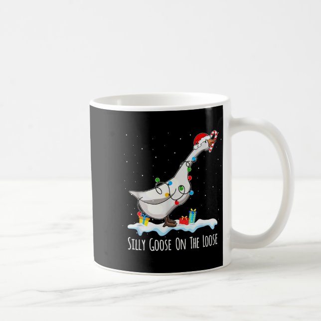 Mug Cute Funny Santa Duck Silly Goose On The Loose Chr (Droite)