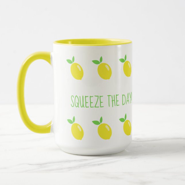 Mug Cute Funny Squeeze Day Lemons (Gauche)