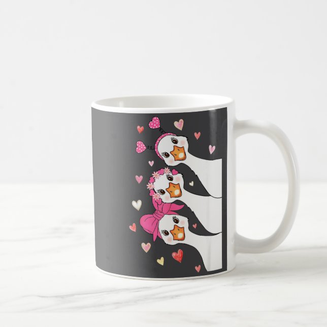 Mug Cute Funny Valentine Silly Gooses Heart Love Match (Droite)
