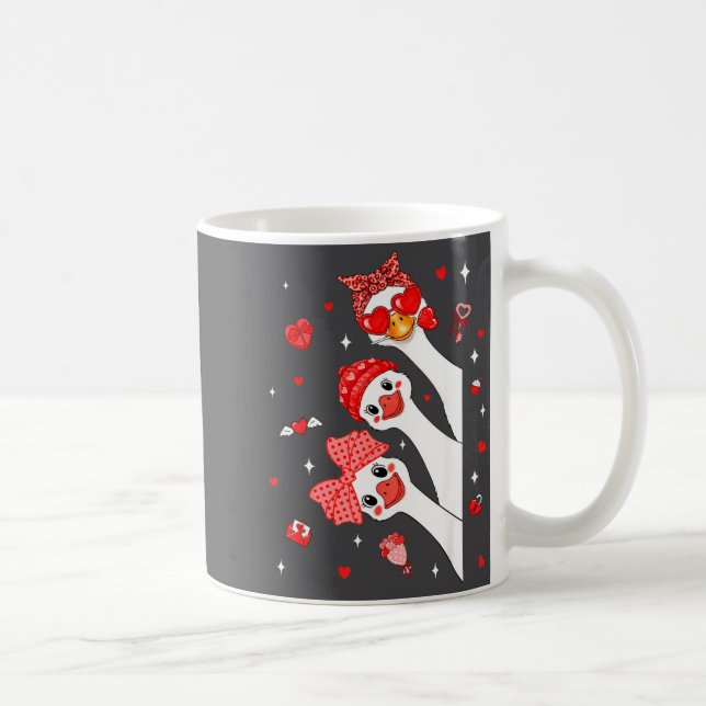 Mug Cute Funny Valentine Silly Gooses Heart Love Match (Droite)