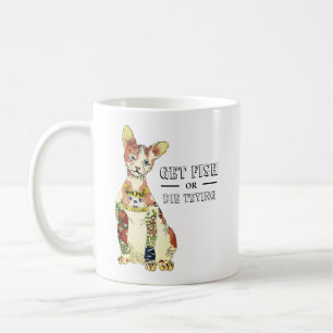 Mug Cute Gangster Sphynx tatouage de chat avec Dit Amu