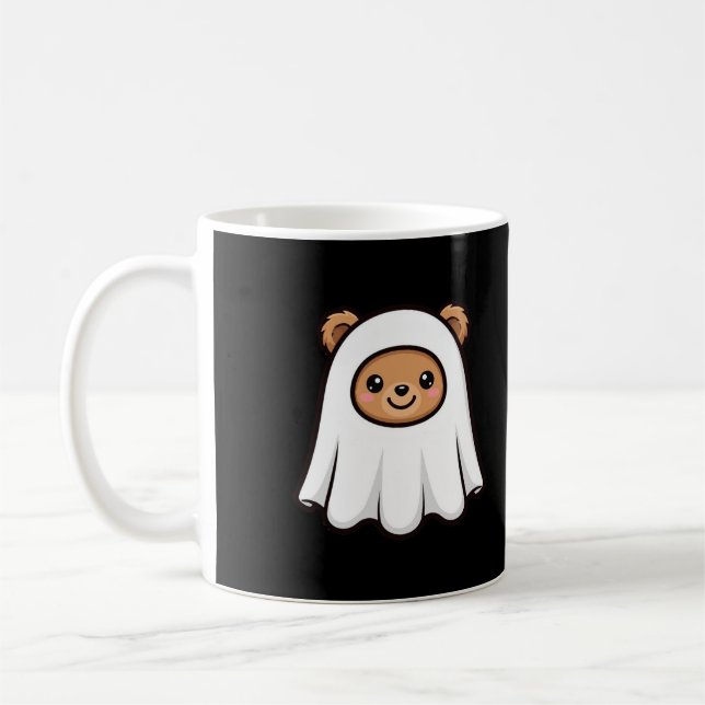 Mug Cute Ghost Bear Halloween (Gauche)