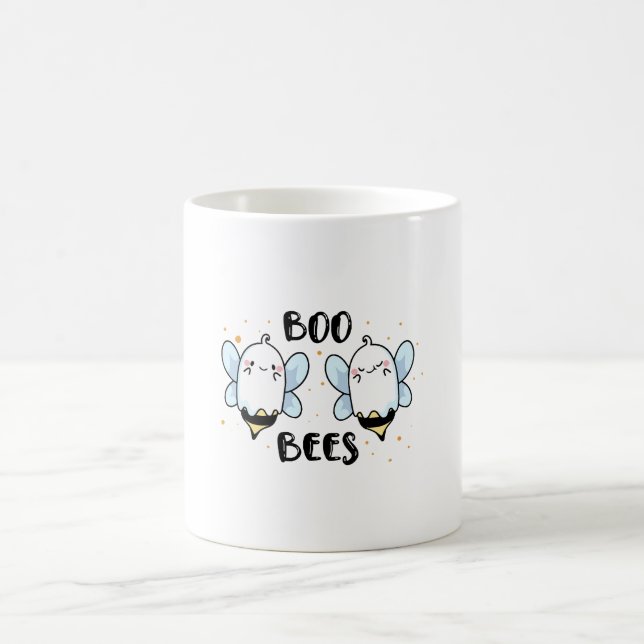 Mug Cute Ghost Boo Bees - Funny Halloween sur blanc (Centre)