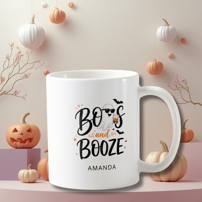 Mug Cute Ghost Boos et Boissons Halloween  (Créateur téléchargé)