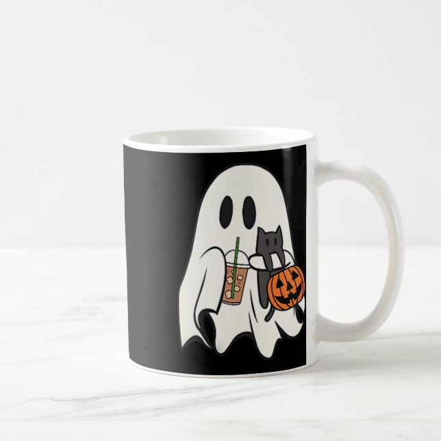 Mug Cute Ghost Cat Iced Café Saison Éffrayante Hallowe (Droite)