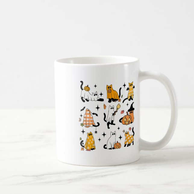 Mug Cute Ghost Chat Funny Halloween Costumes de tenue  (Droite)