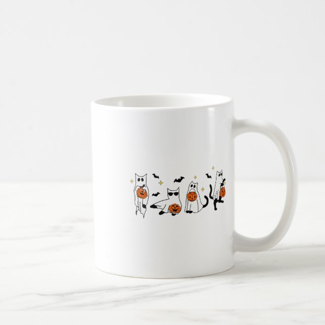 Mug Cute Ghost Chat Funny Halloween Costumes de tenue  (Droite)