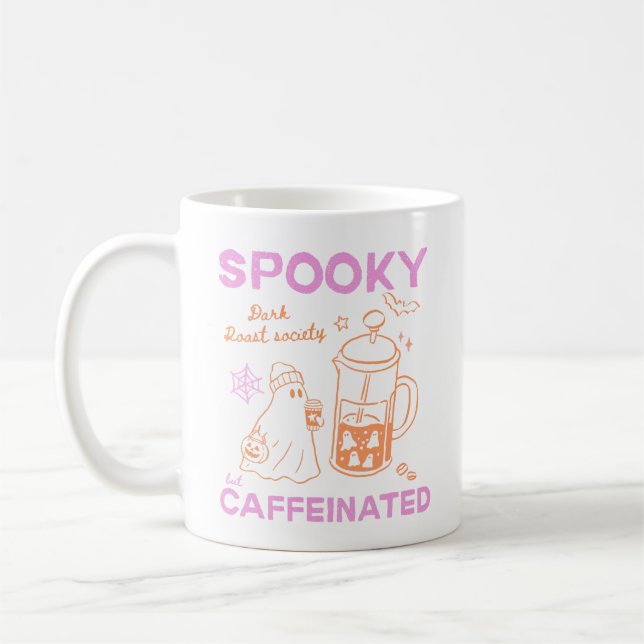 Mug Cute Ghost Dark Roast Society Halloween (Gauche)