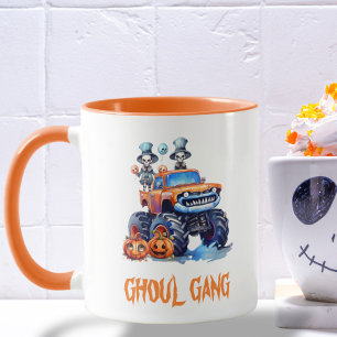 Mug Cute Ghoul Camion Typographie Éffrayante Halloween