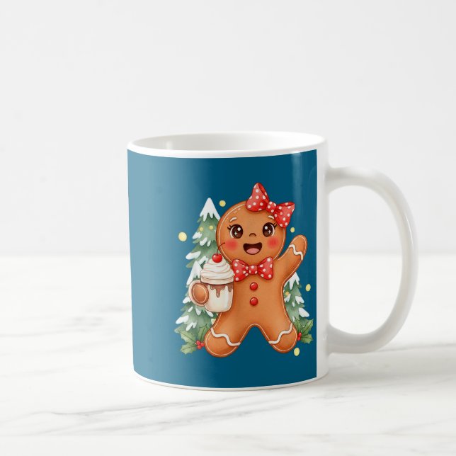 Mug Cute Gingerbread Christmas Snow Xmas For Men Women (Droite)