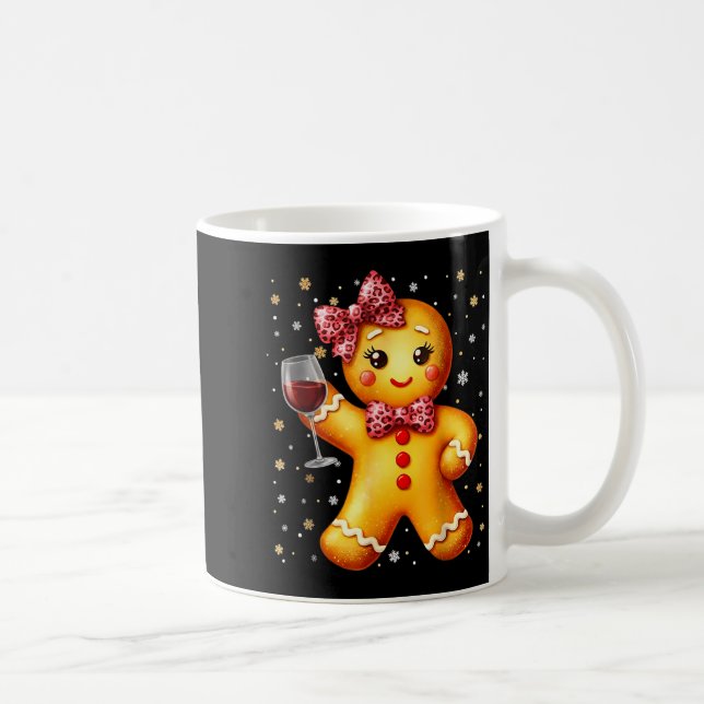 Mug Cute Gingerbread Leopard Coquette Christmas Wine X (Droite)