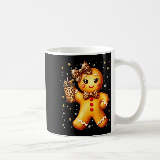 Mug Cute Gingerbread Leopard Coquette Christmas Xmas G (Droite)