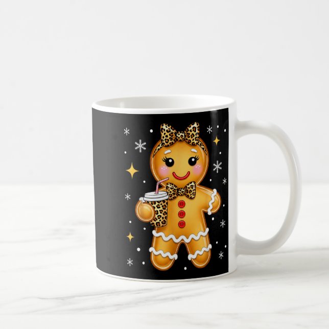 Mug Cute Gingerbread Leopard Coquette Christmas Xmas G (Droite)