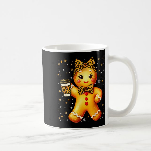 Mug Cute Gingerbread Leopard Coquette Christmas Xmas G (Droite)