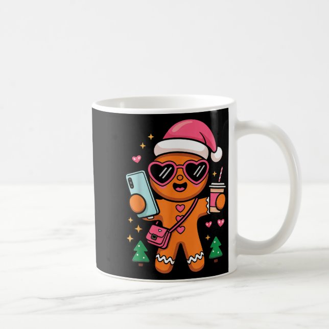 Mug Cute Gingerbread Taking Selfie Christmas Pajama To (Droite)