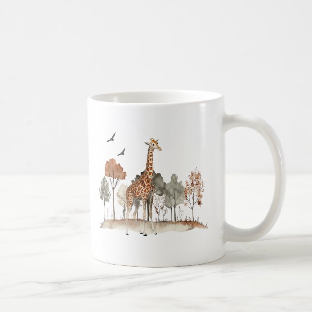 Mug Cute Giraffe avec texte personnalisé (Droite)