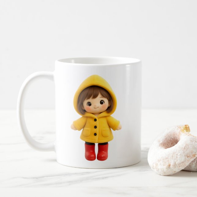 Mug Cute girl cartoon (Avec donut)