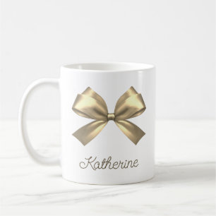 Mug Cute Girl Gold Aesthétique Nom du mât
