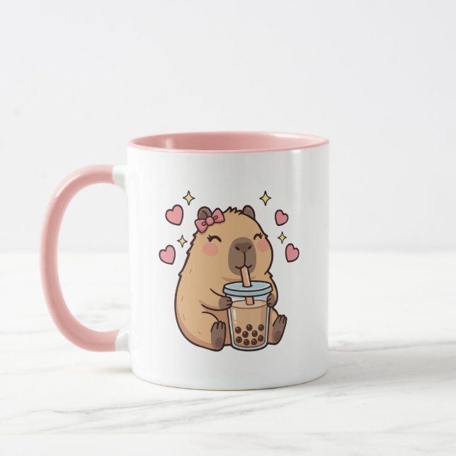 Mug Cute Girls Capybara Ramen Kawaii Tea Kawaii Capy  (Gauche)