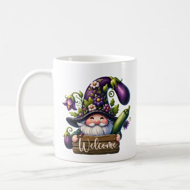 Mug Cute gnome bienvenue jardin party ajouter nom (Gauche)