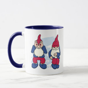MUG CUTE GNOMES DOING THE GRIDDY DANCE 
