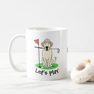 Mug Cute Golf Yellow Labrador Retriever Chien
