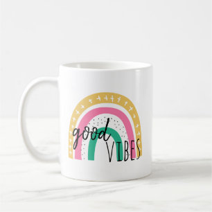 Mug Cute Good Vibes Rainbow
