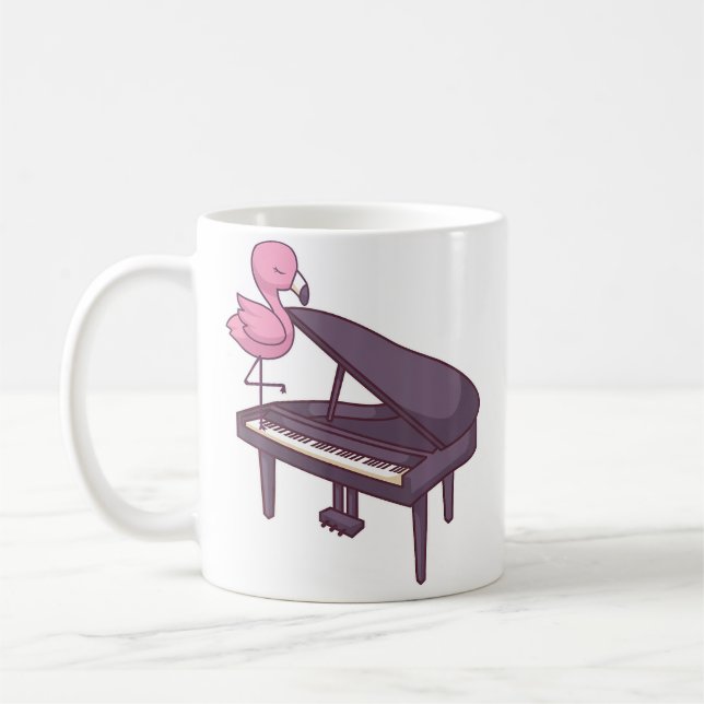 Mug Cute Grand Piano Player Pianist Musician I Flaming (Gauche)