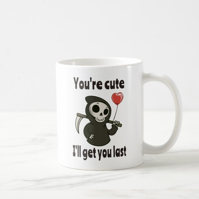 Mug Cute Grim Reaper avec coeur romantique (Droite)