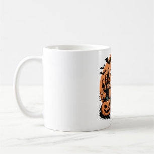 Mug Cute Halloween Dragon Squelette avec café