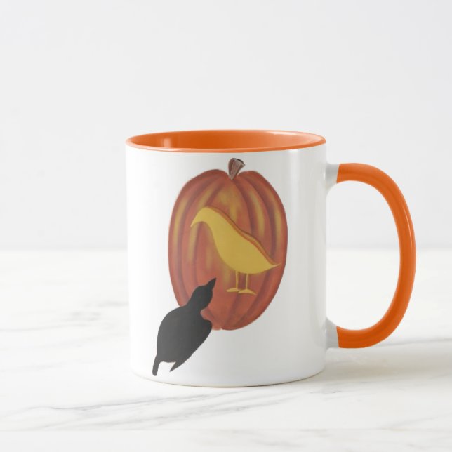 Mug Cute Halloween Jack O'Lantern et Crow (Droite)
