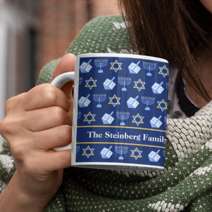 Mug Cute Hanoukka Dreidel Menorah Motif personnalisé
