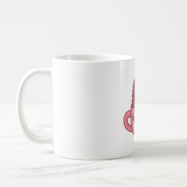 Mug Cute Hérisson Dans La Mug, Café De Cochon Drôle (Gauche)
